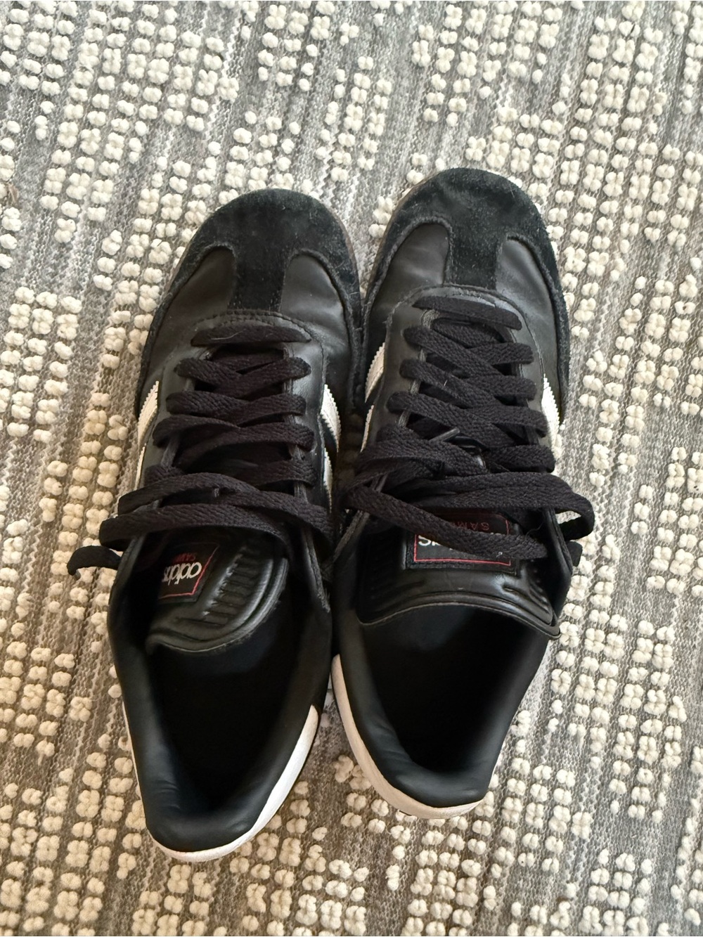 Kids Samba Adidas Black Casual/indor soccer with White Accent - Classic Low-Top